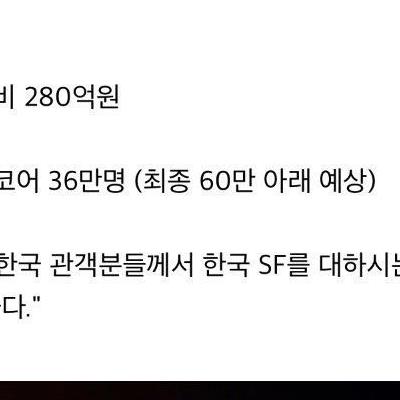 외계+인1부흥행참패에최동훈감독기력많이쇠약해져