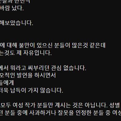 특정 소수 여성 일러들 고소 선언